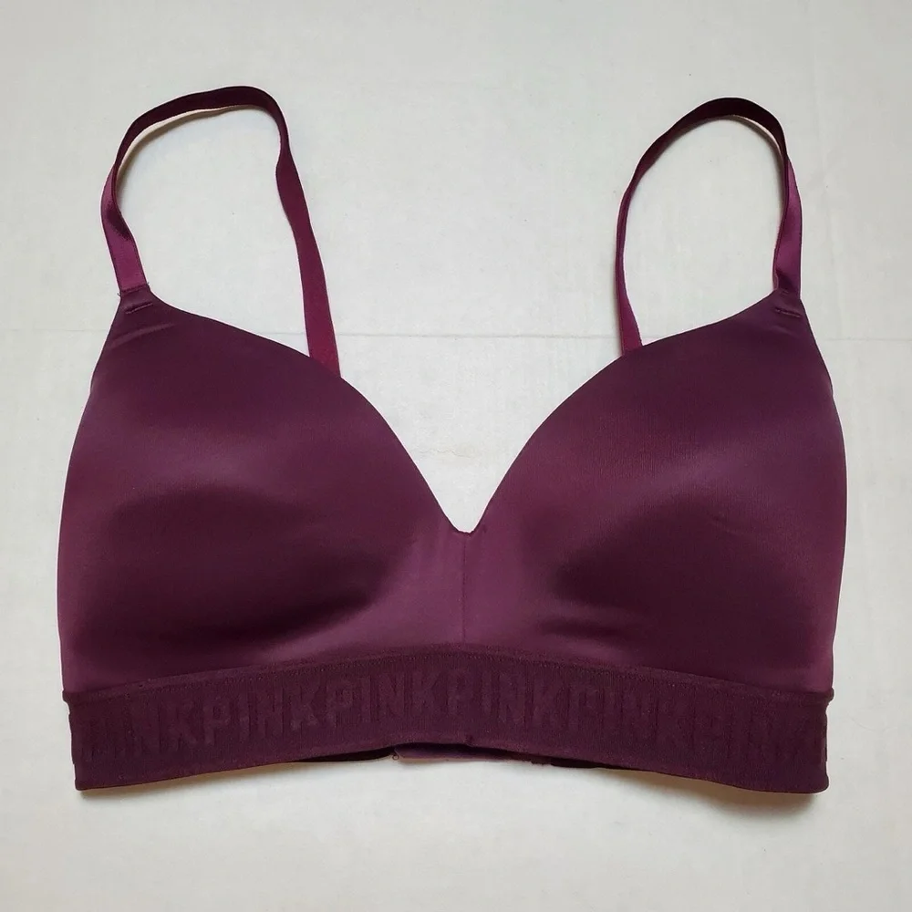 PINK Victoria’s Secret Wear Everywhere Wireless Lightly Lined Bra Purple 36D